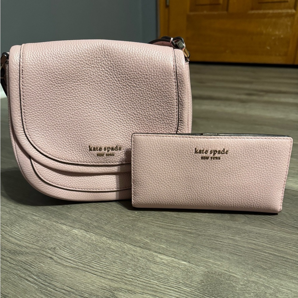 Kate Spade Blush Crossbody Bag and Wallet Set